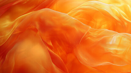 A vibrant abstract background featuring smooth orange flowing waves, perfect for creative projects and artistic designs.