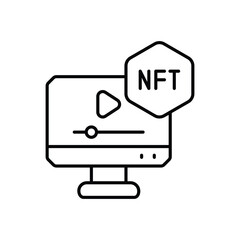 Nft Video vector icon