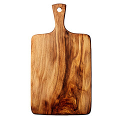 Detailed Wooden Cutting Board on Clean White Background