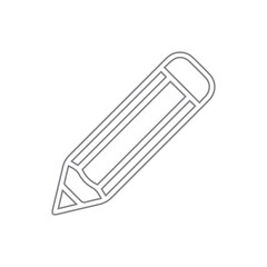 pencil Grey icon with white background