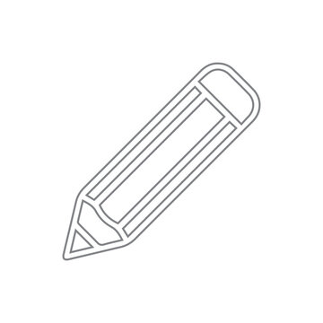 recommend clip art: pencil Grey icon with white background