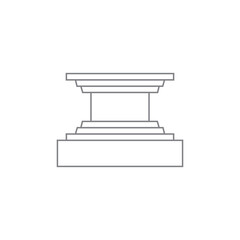 pillar Grey icon with white background