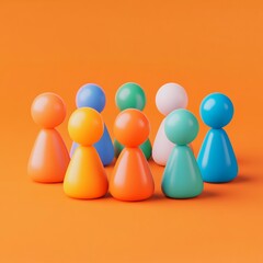 3D Effort Icon: Symbol of Teamwork and Collaboration Logo Illustration
