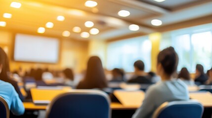 Engaging Seminar Room Setting Ideal for Workshops and Corporate Training Sessions
