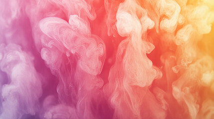 Fototapeta premium Vibrant abstract smoke background blending hues of pink, purple, and orange, creating a dreamy and artistic visual experience.