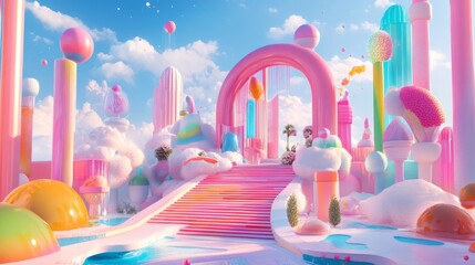 Empowering scene filled with motivational symbols, bright colors, and an atmosphere of positivity, designed to inspire and uplift viewers