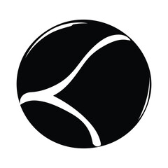 tennis ball silhouette vector