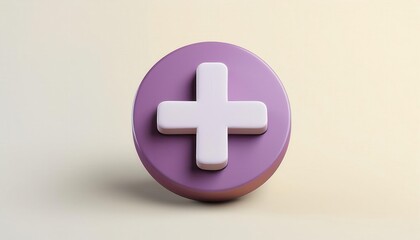 Obraz premium Positive Healthcare and Wellness Concept with 3D Geometric Plus Symbol Icon