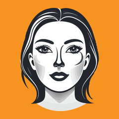 Illustration of Woman Applying Face Cream for Skincare Routine