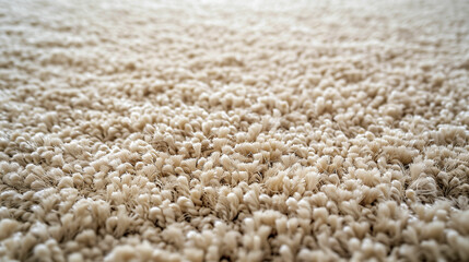Soft, plush carpet texture in a well-lit living room on a sunny afternoon with warm tones creating a cozy atmosphere