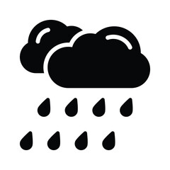 An editable icon of rainy cloud in modern style, ready to use vector
