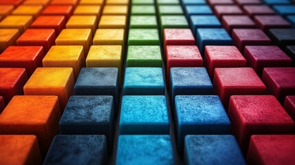 Obraz premium SWOT analysis, colorful blocks representing strengths and weaknesses, 3D illustration