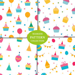 birthday ornaments Seamless Pattern Background