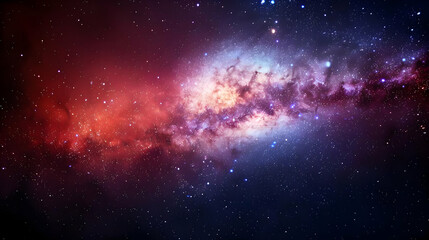 Naklejka premium A Cosmic Tapestry of Stars and Nebulae, Illuminating the Vastness of Space with a Spectrum of Colors, a Stunning Visual Representation of the Universe's Infinite Beauty