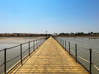 Fototapeta premium Walk on the pier in Hurghada, egypt
