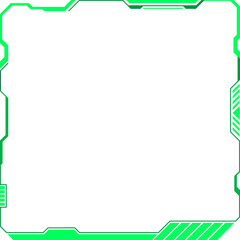 Obraz premium square frame hud future modern design for sci-fi game