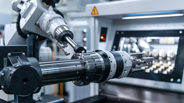 CNC machine with a robotic arm