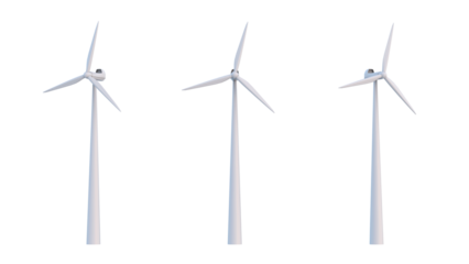 Concept energetic technology. Dawn of new renewable energy technologies. Modern, aesthetic, and efficient windmill battery energy storage system in wind. 3D rendering