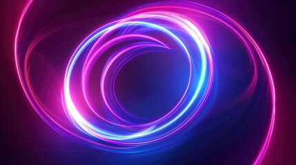 Abstract graphic shows a circle. The background is decorative and round.
