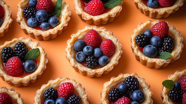 Delicious Homemade Berry Ts with Fresh Fruit and Mint