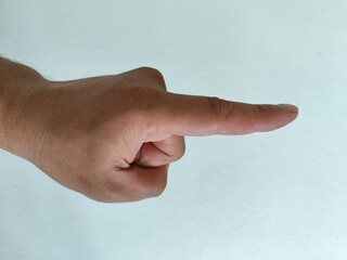 hand pointing to the side