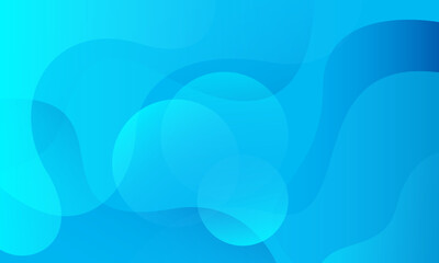 Abstract blue background with waves. Vector illustration