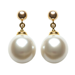 Captivating Pearl Drop Earrings on Pristine White Background