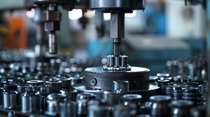 Metal swaging machine forming parts