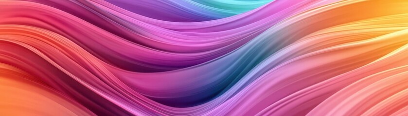 Smooth, curving lines and color gradients flowing dynamically, abstract background in vibrant hues, abstract curves, color flow, Colorful Abstract Background