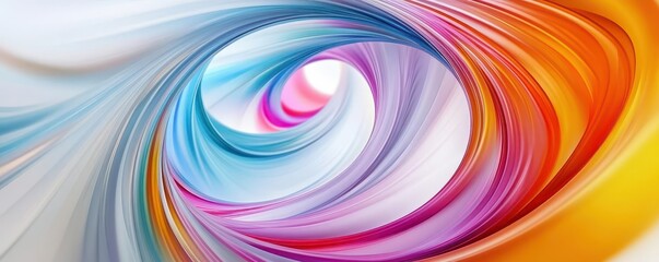 Fototapeta premium Bright, swirling curves flowing dynamically in a seamless abstract composition, colorful abstraction, smooth motion, Colorful Abstract Background