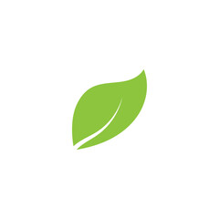 Natural leaf logo icon illustration