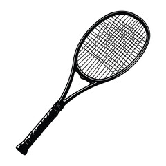 tennis bat silhouette vector