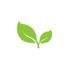 Natural leaf logo icon illustration