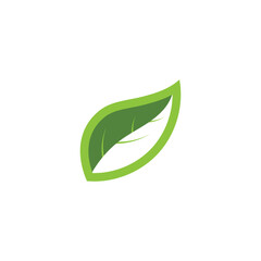 Natural leaf logo icon illustration