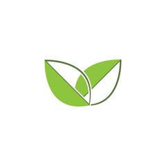 Natural leaf logo icon illustration