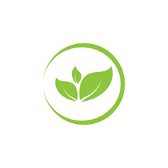 Natural leaf logo icon illustration