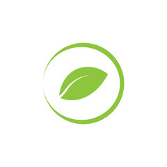 Natural leaf logo icon illustration