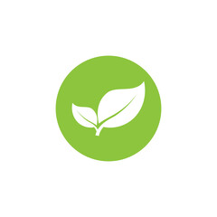 Natural leaf logo icon illustration