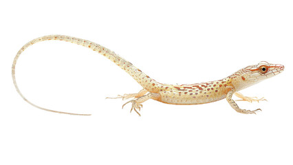 Isolated image of Celophysis with a white backdrop, showcasing its slender body, detailed scales, and distinctive attributes with precision