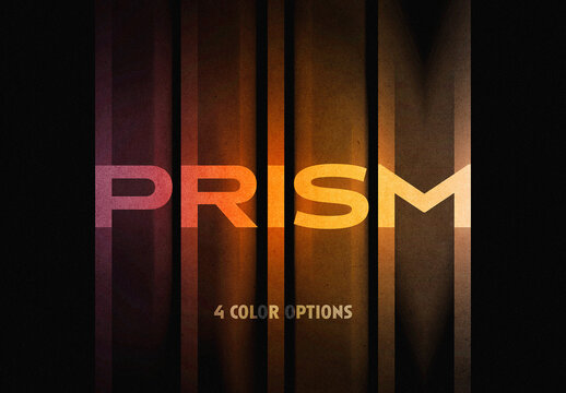 Prismatic Lines Text Effect Mockup