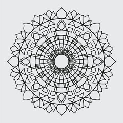 Simple mandala design for coloring. beautiful mandala art for coloring book, mandala design, Vector mandala pattern design with hand drawn.