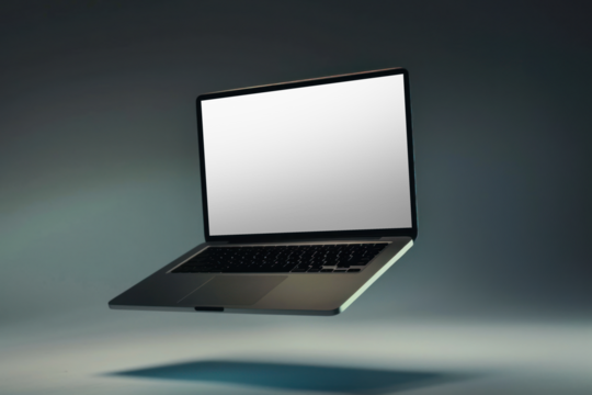 PNG laptop screen mockup, transparent design