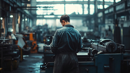 worker, old factory, manufacture
