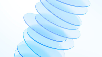 Abstract glass background. Glassmorphism. Geometric. Blue and violet. Translucent. 3d illustration.