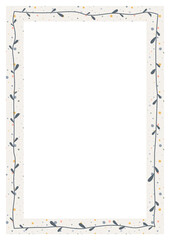 A4 frame with plant elements. Perfect as a photo frame, for scrapbooking, postcards, posters, invitation cards.