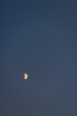 the last quarter of the waning moon at dusk