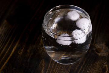 cold mineral water with a lot of gases and bubbles
