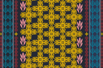 Navajo tribal Boho seamless pattern vector. Native American ornament. Ethnic South Western decor style. ornament. Good for blanket, rug. Cloths,carpet , curtain,background and wallpaper. 