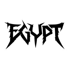 black metal egypt music fashion tshirt sticker vector illustration template design
