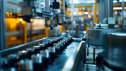A cityscape with a large industrial plant in the center, labeled "Best Buy.". The plant is surrounded by various buildings and vehicles, giving the impression of a bustling industrial area
